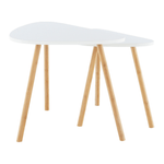 Casa si Gradina - Mobilier - Mese si birouri - Masute de cafea - Set a doua masute de cafea, alb/natural, BISMAK - Infinity.ro