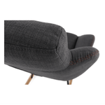 Casa si Gradina - Mobilier - Scaune si fotolii - Fotolii - Fotoliu balansoar, material textil gri/lemn, HARPER - Infinity.ro