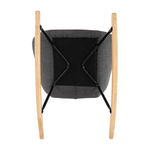 Casa si Gradina - Mobilier - Scaune si fotolii - Fotolii - Fotoliu balansoar, material textil gri/lemn, HARPER - Infinity.ro