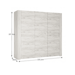 Casa si Gradina - Mobilier - Seturi de mobilier - Seturi dormitor - Set dormitor, (dulap, pat 160x200, 2x noptiera), alb craft, ANGEL - Infinity.ro