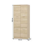 Casa si Gradina - Mobilier - Dulapuri si sifoniere - Dulapuri - Dulap sifonier 4D cu rafturi, stejar sonoma, TEYO - Infinity.ro