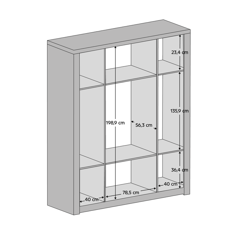 Casa si Gradina - Mobilier - Dulapuri si sifoniere - Dulapuri - Dulap, frasin inchis, INFINITY I-18 - Infinity.ro