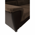 Casa si Gradina - Mobilier - Canapele si coltare - Coltare - Coltar, piele ecologica maro/material textil maro, SANTIAGO U MARE - Infinity.ro