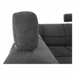 Casa si Gradina - Mobilier - Canapele si coltare - Coltare - Coltar, piele eco neagra/textil gri inchis, stanga, SANTIAGO U - Infinity.ro