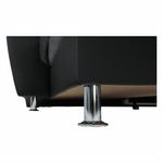 Casa si Gradina - Mobilier - Canapele si coltare - Coltare - Coltar, piele eco neagra/textil gri inchis, stanga, SANTIAGO U - Infinity.ro