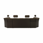Casa si Gradina - Mobilier - Canapele si coltare - Coltare - Coltar, piele ecologica maro/material textil maro, SANTIAGO U MARE - Infinity.ro
