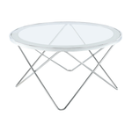 Casa si Gradina - Mobilier - Mese si birouri - Masute de cafea - Masuta de cafea, crom/sticla transparenta, LEONEL - Infinity.ro