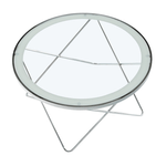 Casa si Gradina - Mobilier - Mese si birouri - Masute de cafea - Masuta de cafea, crom/sticla transparenta, LEONEL - Infinity.ro
