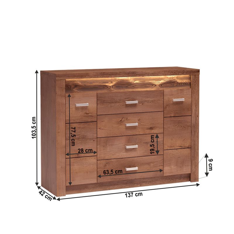 Casa si Gradina - Mobilier - Comode si corpuri - Comode - Comoda, frasin deschis, INFINITY I-07 - Infinity.ro