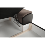 Casa si Gradina - Mobilier - Canapele si coltare - Coltare - Coltar in forma de U, material textil maro/piele ecologica maro, dreapta, EMILY U - Infinity.ro