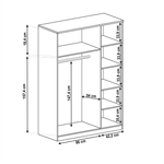 Casa si Gradina - Mobilier - Dulapuri si sifoniere - Dulapuri - Dulap sifonier cu polite, stejar lefkas, TEDY Typ T15 - Infinity.ro