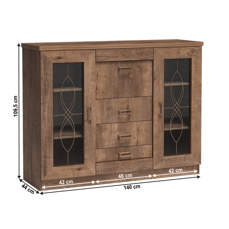 Casa si Gradina - Mobilier - Comode si corpuri - Comode - Comoda, stejar lefkas, TEDY TYP T14 - Infinity.ro