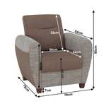Casa si Gradina - Mobilier - Scaune si fotolii - Fotolii - Fotoliu, maro 03/25, MILO - Infinity.ro