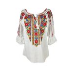 Fashion, accesorii si bijuterii - Femei - Imbracaminte femei - Camasi si bluze femei - Bluza dama IL26 alb/galben , marimea 3XL - Infinity.ro