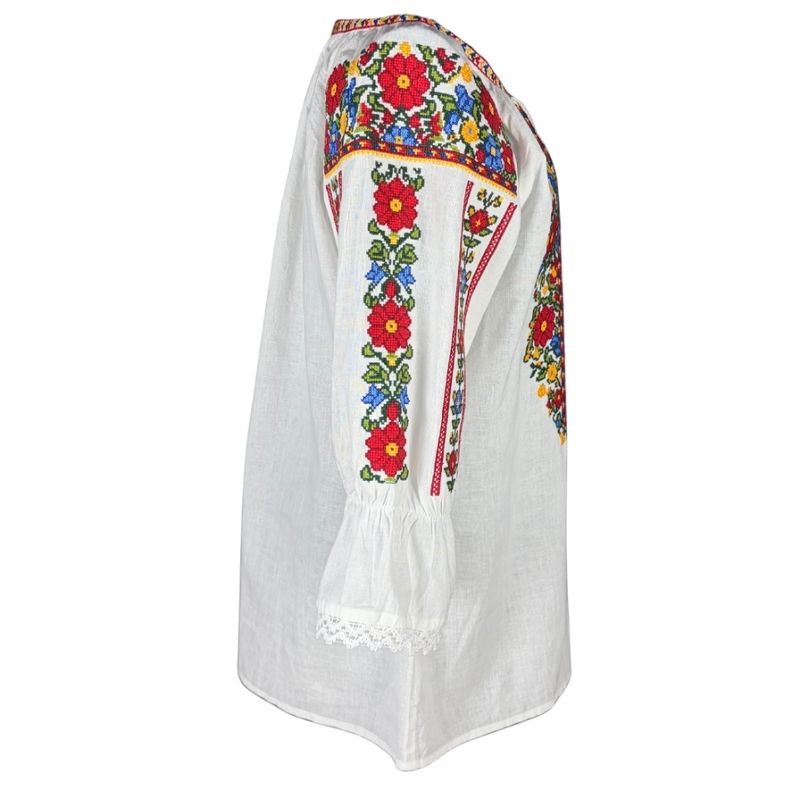 Fashion, accesorii si bijuterii - Femei - Imbracaminte femei - Camasi si bluze femei - Bluza dama IL26 alb/galben , marimea 3XL - Infinity.ro