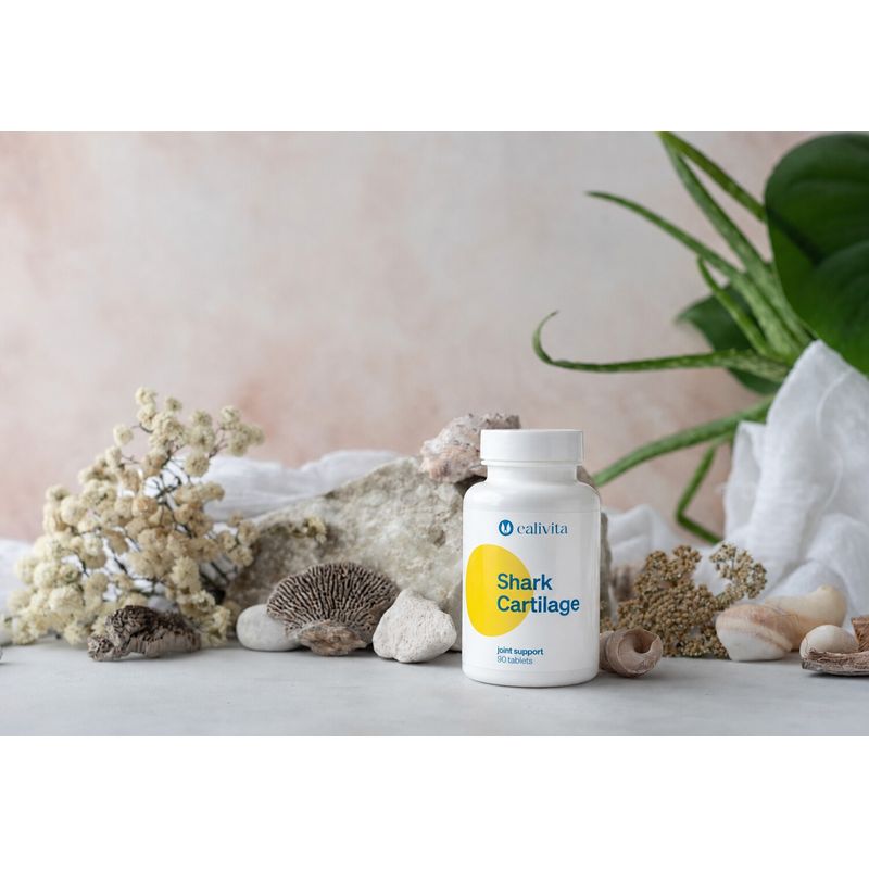 Ingrijire personala si Cosmetice - Sanatate si wellness - Suplimente alimentare - Alte suplimente alimentare - Cartilaj de Rechin, pentru Protectia Articulatiilor, Inflamatii si Mobilitate, Shark Cartilage Calivita - (90 tablete) - Infinity.ro