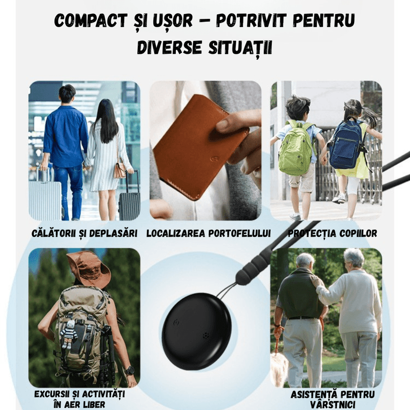 Laptop, Telefoane si Tablete - Wearables si gadgeturi - Gadgeturi - Dispozitive spionaj - Dispozitiv Anti-Pierdere BIRAI SafeTag, Compatibil IOS, Localizare GPS Tracker, Globala, , Fara SIM, Alb - Infinity.ro