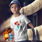 Fashion, accesorii si bijuterii - Copii - Imbracaminte copii - Tricouri copii - Tricou Copii Baieti Ariel Eric Flounder Mica Sirena CoolTrend, alb, marime L Copii - Infinity.ro