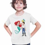 Fashion, accesorii si bijuterii - Copii - Imbracaminte copii - Tricouri copii - Tricou Copii Baieti Ariel Eric Flounder Mica Sirena CoolTrend, alb, marime L Copii - Infinity.ro