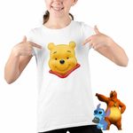 Fashion, accesorii si bijuterii - Copii - Imbracaminte copii - Tricouri copii - Tricou Copii Fete Winnie the Puh Pooh Cartoon CoolTrend, alb, marime L Copii - Infinity.ro