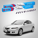 Auto si Moto - Intretinere auto - Stergatoare - Stergatoare Mazda 3 BK Facelift Sedan 2006-2009 Set Fata Flat Premium TeamCar - Infinity.ro