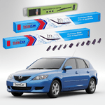 Auto si Moto - Intretinere auto - Stergatoare - Stergatoare Mazda 3 BK Hatchback 2003-2006 Set Fata si Spate Flat Premium TeamCar - Infinity.ro