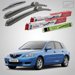 Auto si Moto - Intretinere auto - Stergatoare - Stergatoare Mazda 3 BK Hatchback 2003-2006 Set Fata si Spate Flat TeamCar - Infinity.ro
