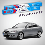 Auto si Moto - Intretinere auto - Stergatoare - Stergatoare Mazda 3 BK Sedan 2003-2006 Set Fata Flat Premium TeamCar - Infinity.ro