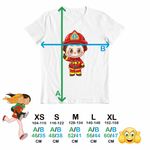 Fashion, accesorii si bijuterii - Copii - Imbracaminte copii - Tricouri copii - Tricou Copii Baieti Labubu Pompier, alb, marime S Copii - Infinity.ro