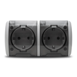 Casa si Gradina - Electrice - Prize - Eva-priza cu CP cu Capac Dubla Pt(ip54) - ELBI PDCPTE - Infinity.ro