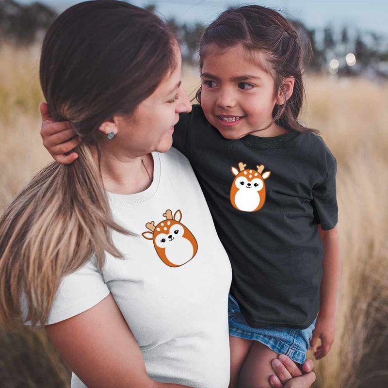 Fashion, accesorii si bijuterii - Copii - Imbracaminte copii - Tricouri copii - Tricou Copii Fete Squishmallows Ren Craciun CoolTrend, alb, marime XL Copii - Infinity.ro