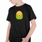 Fashion, accesorii si bijuterii - Copii - Imbracaminte copii - Tricouri copii - Tricou Copii Baieti Squishmallows Porumb Ferma CoolTrend, negru, marime XS Copii - Infinity.ro