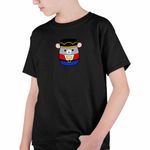 Fashion, accesorii si bijuterii - Copii - Imbracaminte copii - Tricouri copii - Tricou Copii Baieti Squishmallows Soldatel Mos Craciun Gerila CoolTrend, negru, marime S Copii - Infinity.ro