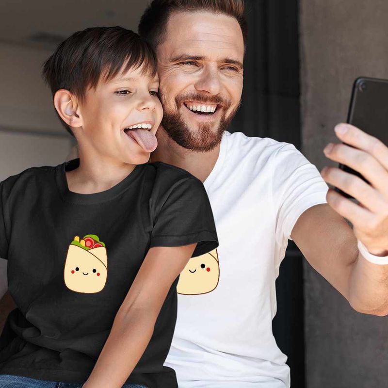 Fashion, accesorii si bijuterii - Copii - Imbracaminte copii - Tricouri copii - Tricou Copii Baieti Squishmallows Shaworma Fast Food CoolTrend, alb, marime L Copii - Infinity.ro
