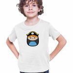 Fashion, accesorii si bijuterii - Copii - Imbracaminte copii - Tricouri copii - Tricou Copii Baieti Squishmallows Pirat Marinar CoolTrend, alb, marime S Copii - Infinity.ro