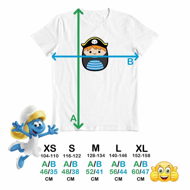 Fashion, accesorii si bijuterii - Copii - Imbracaminte copii - Tricouri copii - Tricou Copii Baieti Squishmallows Pirat Marinar CoolTrend, alb, marime S Copii - Infinity.ro
