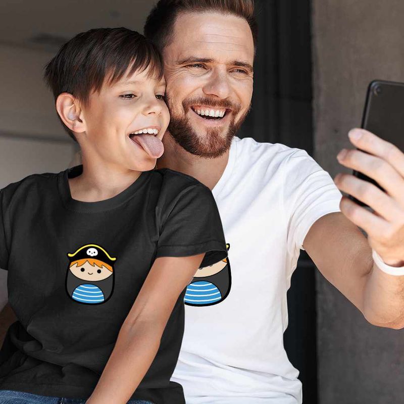 Fashion, accesorii si bijuterii - Copii - Imbracaminte copii - Tricouri copii - Tricou Copii Baieti Squishmallows Pirat Marinar CoolTrend, alb, marime S Copii - Infinity.ro