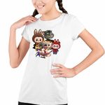 Fashion, accesorii si bijuterii - Copii - Imbracaminte copii - Tricouri copii - Tricou Copii Fete Talking Tom Labubu Harry Potter Balerina Spiderman CoolTrend, alb, marime XS Copii - Infinity.ro