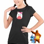 Fashion, accesorii si bijuterii - Copii - Imbracaminte copii - Tricouri copii - Tricou Copii Fete Squishmallows Hello Kitty CoolTrend, negru, marime XS Copii - Infinity.ro