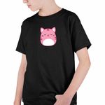 Fashion, accesorii si bijuterii - Copii - Imbracaminte copii - Tricouri copii - Tricou Copii Baieti Squishmallows Pisica Adorable CoolTrend, negru, marime XL Copii - Infinity.ro