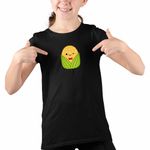 Fashion, accesorii si bijuterii - Copii - Imbracaminte copii - Tricouri copii - Tricou Copii Fete Squishmallows Porumb Ferma CoolTrend, negru, marime S Copii - Infinity.ro