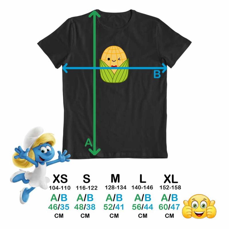 Fashion, accesorii si bijuterii - Copii - Imbracaminte copii - Tricouri copii - Tricou Copii Fete Squishmallows Porumb Ferma CoolTrend, negru, marime S Copii - Infinity.ro