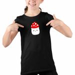 Fashion, accesorii si bijuterii - Copii - Imbracaminte copii - Tricouri copii - Tricou Copii Fete Squishmallows Ciuperca Mario CoolTrend, negru, marime M Copii - Infinity.ro