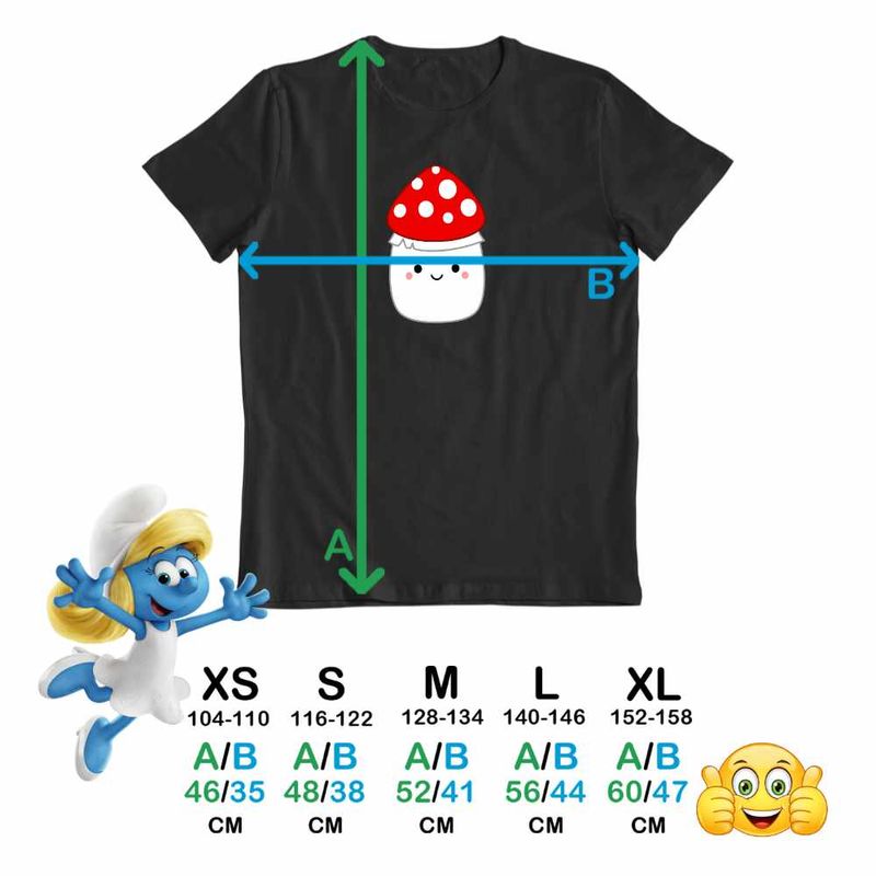 Fashion, accesorii si bijuterii - Copii - Imbracaminte copii - Tricouri copii - Tricou Copii Fete Squishmallows Ciuperca Mario CoolTrend, negru, marime M Copii - Infinity.ro