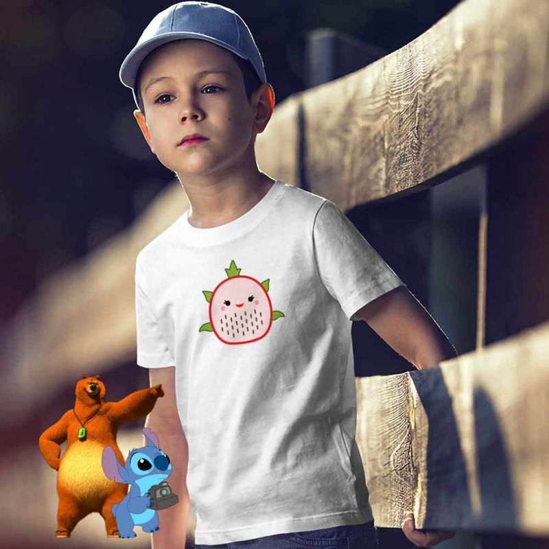 Fashion, accesorii si bijuterii - Copii - Imbracaminte copii - Tricouri copii - Tricou Copii Baieti Squishmallows Capsuna Squis Squad CoolTrend, alb, marime L Copii - Infinity.ro