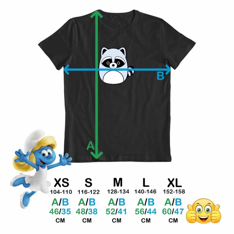 Fashion, accesorii si bijuterii - Copii - Imbracaminte copii - Tricouri copii - Tricou Copii Fete Squish mallows Raton CoolTrend, negru, marime XS Copii - Infinity.ro