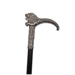 Casa si Gradina - Decoratiuni - Obiecte decorative - Accesorii decorative - Baston decorativ, Lion Stance, metalic, 90 cm, negru - Infinity.ro