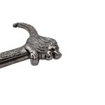 Casa si Gradina - Decoratiuni - Obiecte decorative - Accesorii decorative - Baston decorativ, Lion Stance, metalic, 90 cm, negru - Infinity.ro