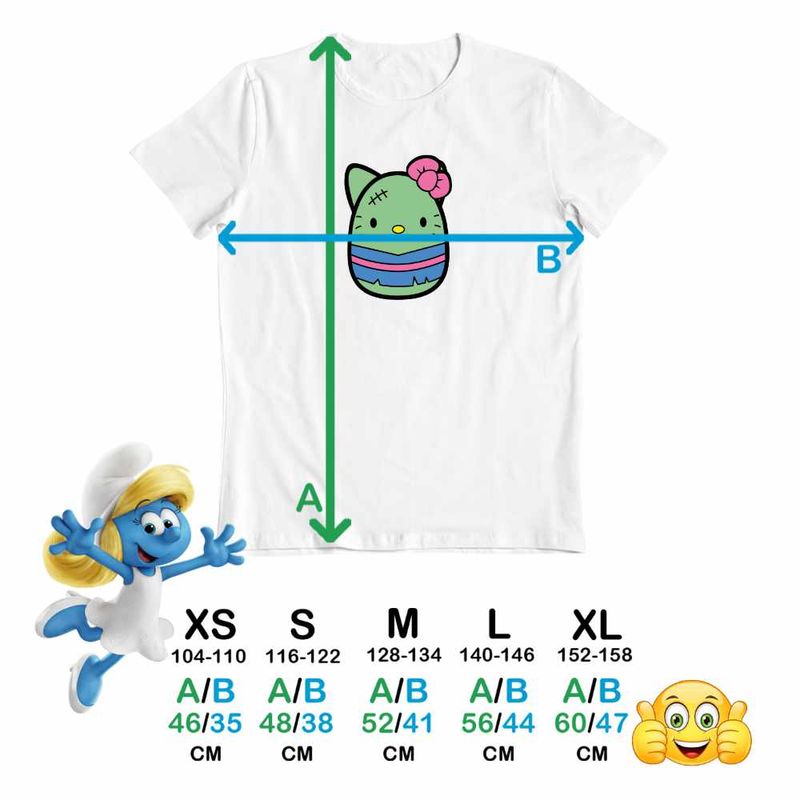 Fashion, accesorii si bijuterii - Copii - Imbracaminte copii - Tricouri copii - Tricou Copii Baieti Squishmallows Pisica Zombie Horror CoolTrend, alb, marime M Copii - Infinity.ro