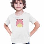 Fashion, accesorii si bijuterii - Copii - Imbracaminte copii - Tricouri copii - Tricou Copii Baieti Squishmallows Porc Ferma CoolTrend, alb, marime S Copii - Infinity.ro